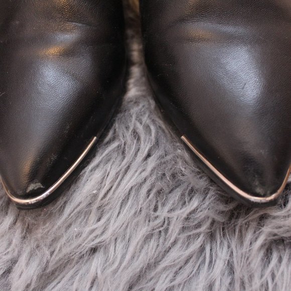 Jeffrey Campbell Black Leather Ankle Boots - Picture 5 of 8